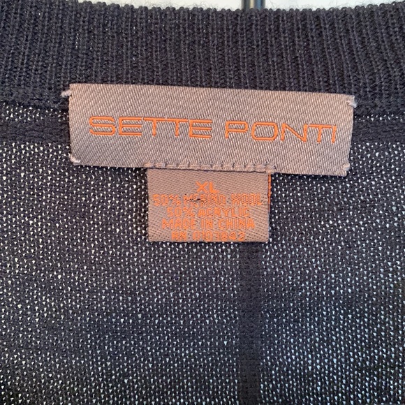 Sette Ponti Wool Sweater Vest - Black & Grey - Picture 4 of 4